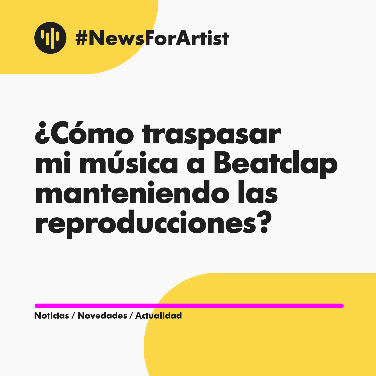 Cómo traspasar tu música a Beatclap sin perder reproducciones Portadilla