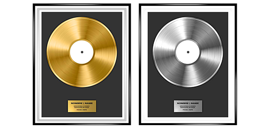 Disco de oro y disco de plata