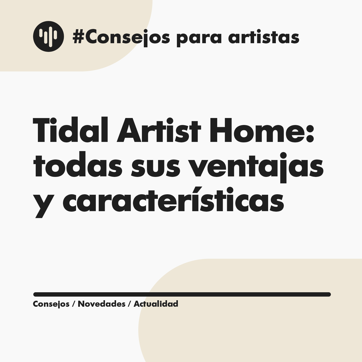 Tidal Artist Home